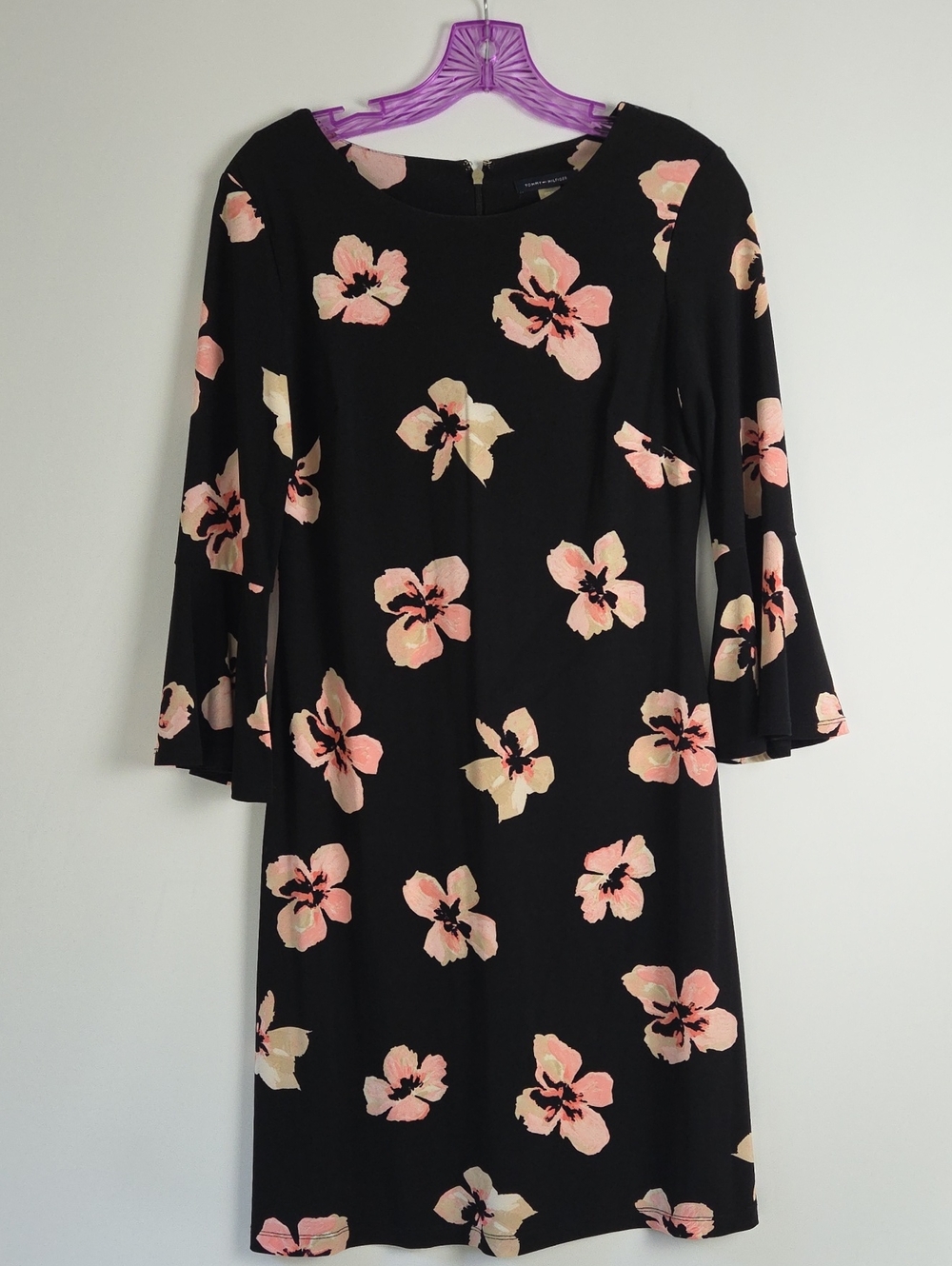 Tommy Hilfiger Floral Bell Sleeve Midi Dress Size 4